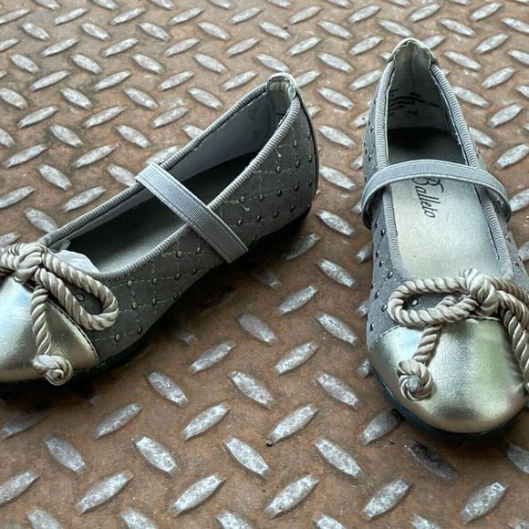 Balleto Kids Girl Shoes Ballet KATRINA Shoes Silver Tone Size 8.5N - Picture 3 of 9